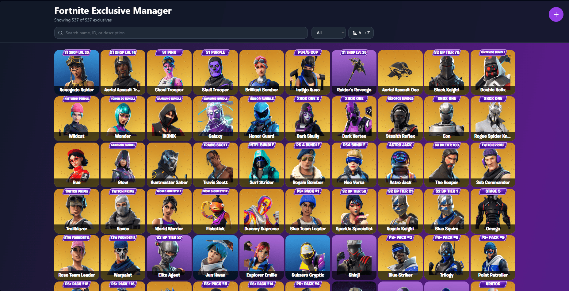 Fortnite Exclusive Manager